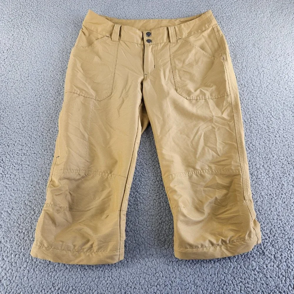 sold Patagonia Capris Women 4 Beige Worn Wear Borderless Zip Off Pants Hiking Ou